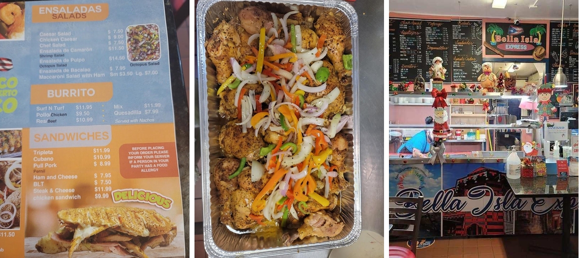 Bella Isla Express Menu